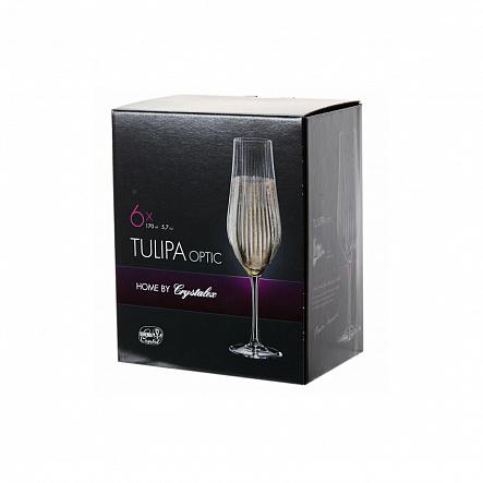 Набор фужеров д/шамп стекло 6 пред 170мл Tulipa Optic (8шт) - CR170104TO