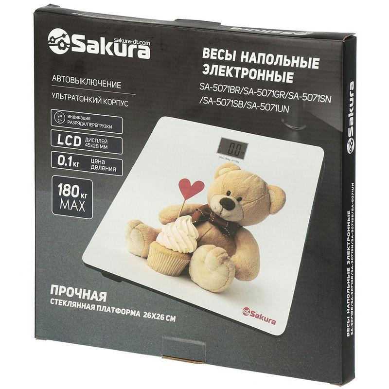 Весы напольные эл 180кг Sakura Космос (6шт) - SA-5071UN
