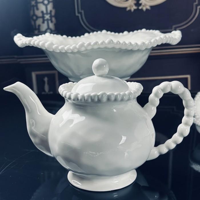 Чайник заварочный фарфор 1л Маринет Lenardi под/уп (12шт) - 305-235