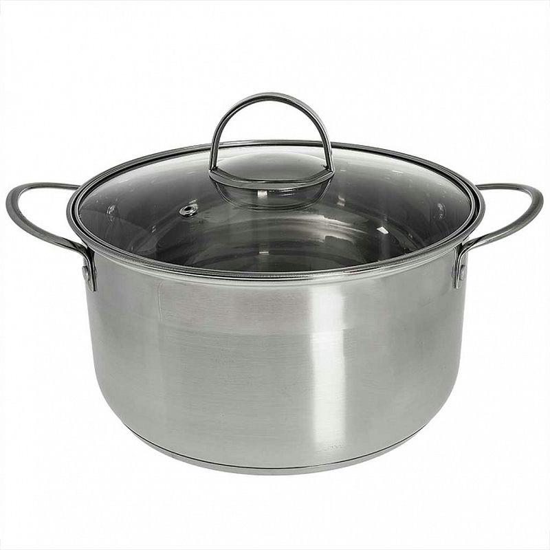 Кастрюля нерж 4,8л Webber стекл/кр 22см (6шт) - BE-349/2