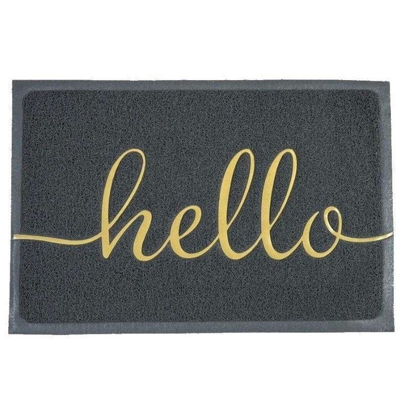 Коврик придверный пористый 50*80см Comеfortе Hello сер. (10шт)