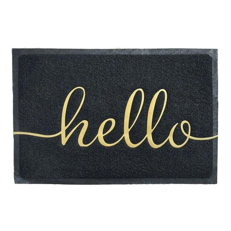 Коврик придверный пористый 60*90см Comеfortе Hello черн. (10шт)