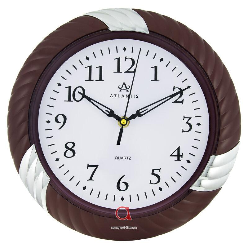 Часы настенные Atlantis круг 27см GD-8301 brown**