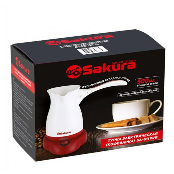 Турка эл 500мл д/кофе 500Вт склад/руч защита Sakura (24шт) - SA-6111WR