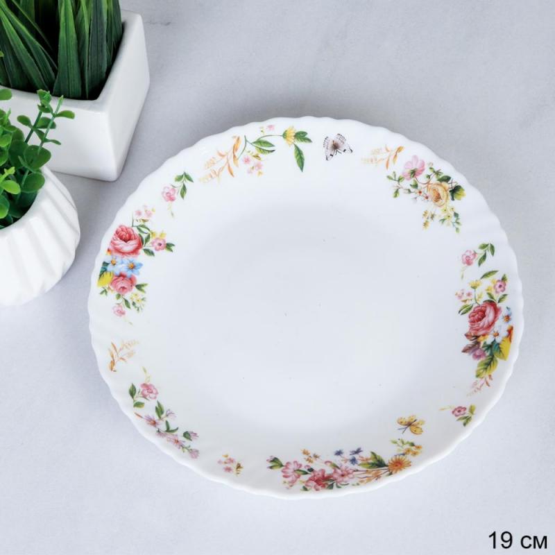 Тарелка стеклокерам 19см Ситец LHP-75 (7277) (6/72шт) - 727804