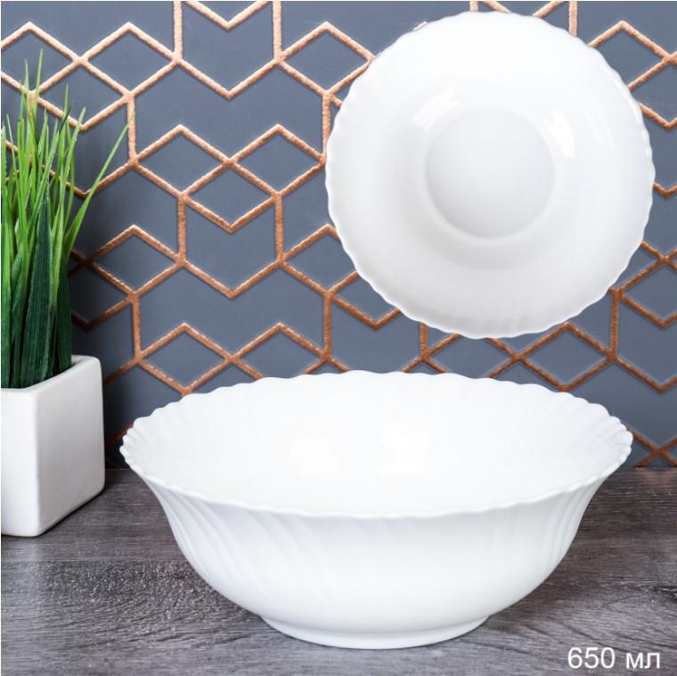 Салатник стеклокерам 650мл 16,5см LHBW-65 (WHITE) бел. (48шт) - 743251