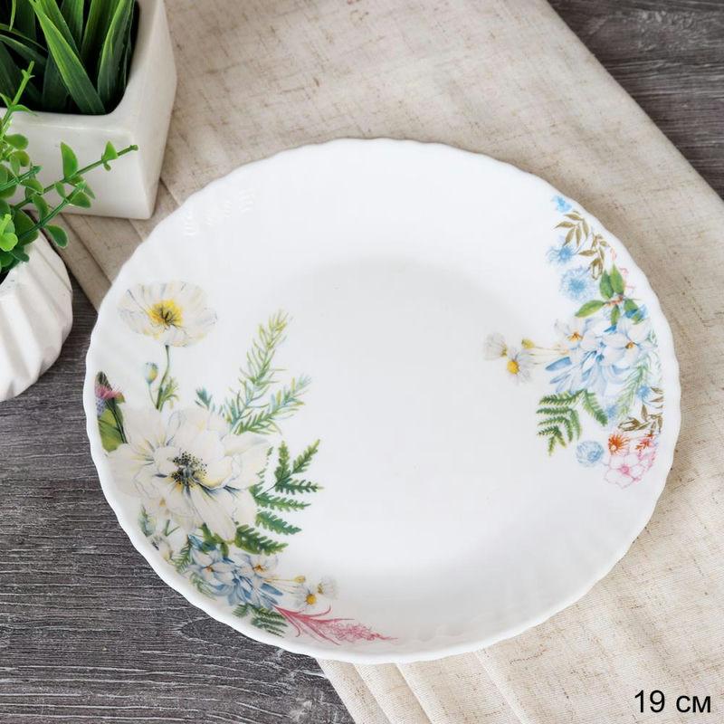 Тарелка стеклокерам 19см LHP-75 (7327) (6/72шт) - 727952
