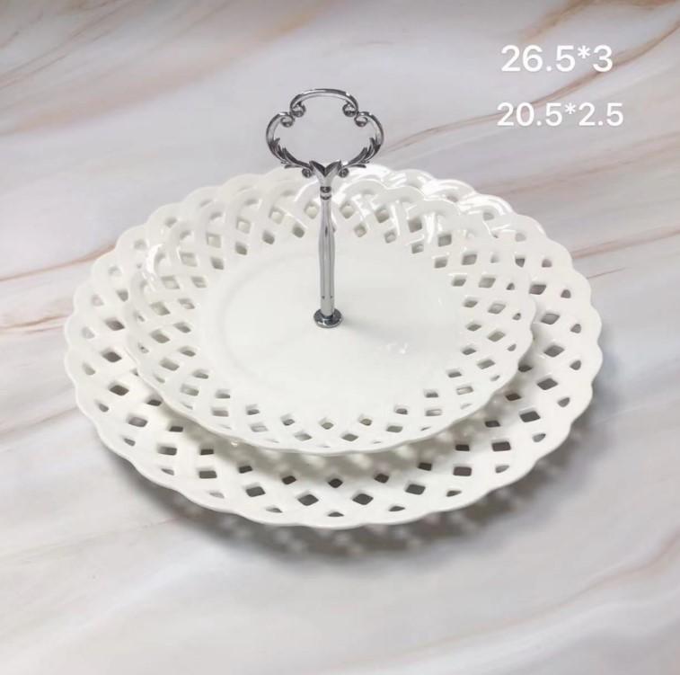Фруктовница фарфор 2-х ярус. R-630 (10шт) - 734744