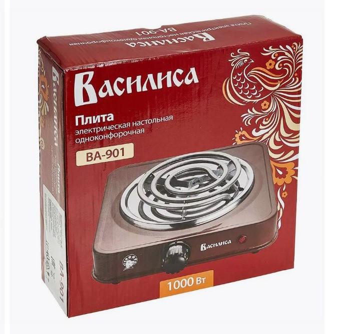 Плитка эл 1 конф спираль 1000Вт Василиса коричн. (5шт) - ВА-901