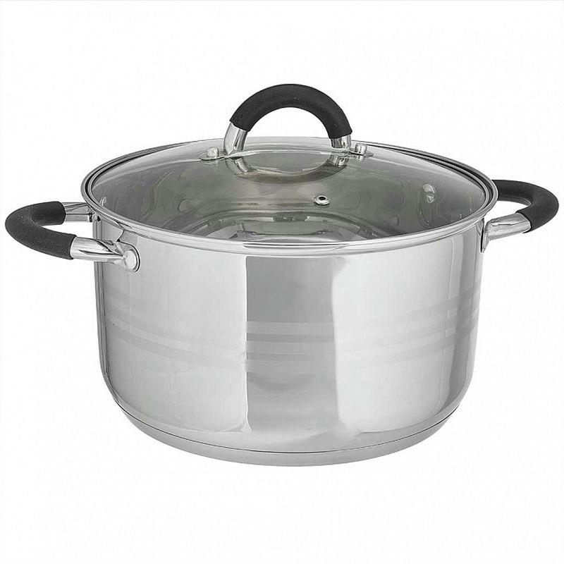 Кастрюля нерж 6,3л Webber Master стекл/кр 24см (6шт) - BE-199/2