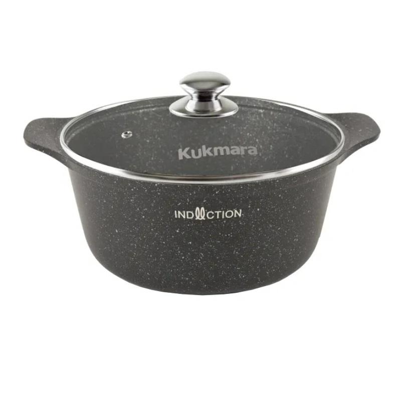 Кастрюля АП 2л стекл/кр Мраморная Индукция темн. мрамор (3шт) - кмти23а