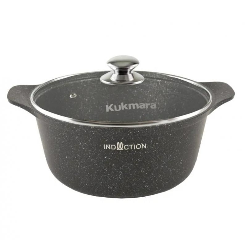 Кастрюля АП 3л стекл/кр Мраморная Индукция темн. мрамор (3шт) - кмти33а