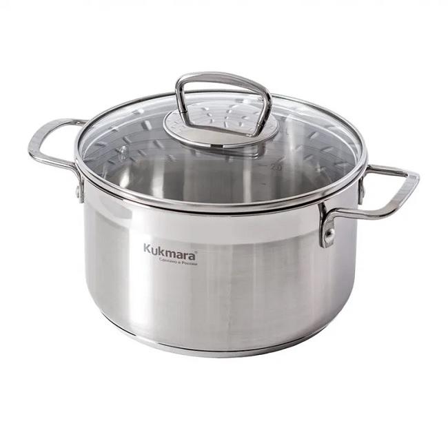 Кастрюля нерж 3,5л стекл/кр д20см (4шт) - U-CA3520G (SSS)