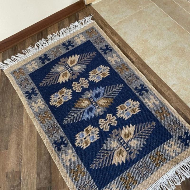 Коврик хлопковый 50*80см Kilim Usak синий Турция (1шт) - 11580102