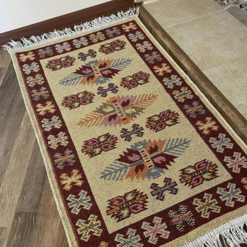 Коврик хлопковый 60*120см Kilim Usak UK01 коричн. Турция (1шт) - 6120104