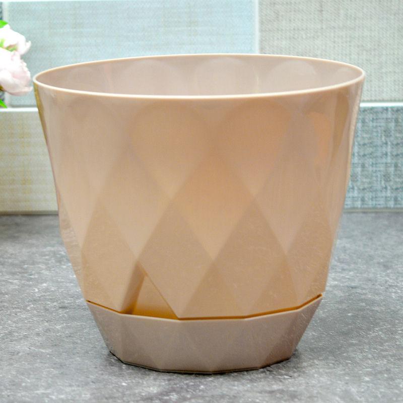 Горшок цв. пласт 4,5л Лаурель с под. беж. (10шт) - 221611027/01