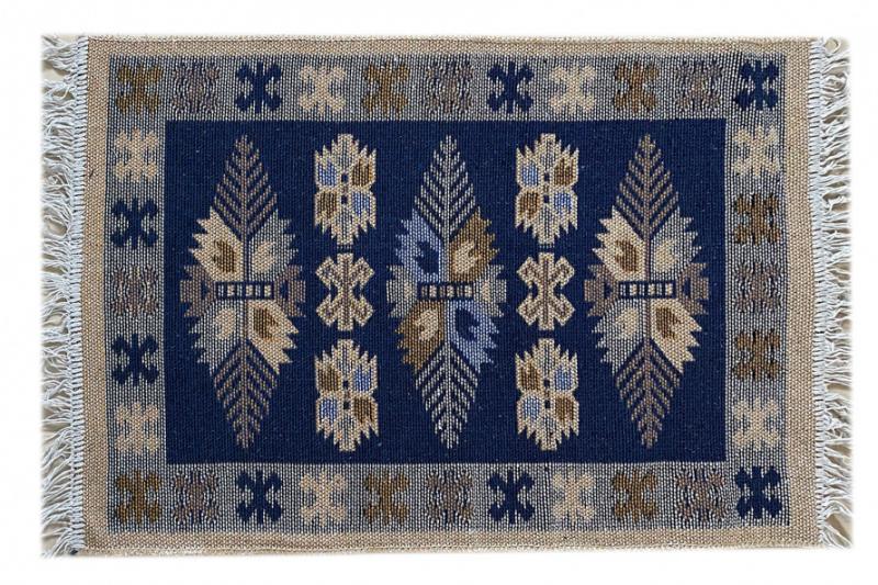 Коврик хлопковый 60*90см Kilim Usak UK01 син. Турция (1шт) - 11690102