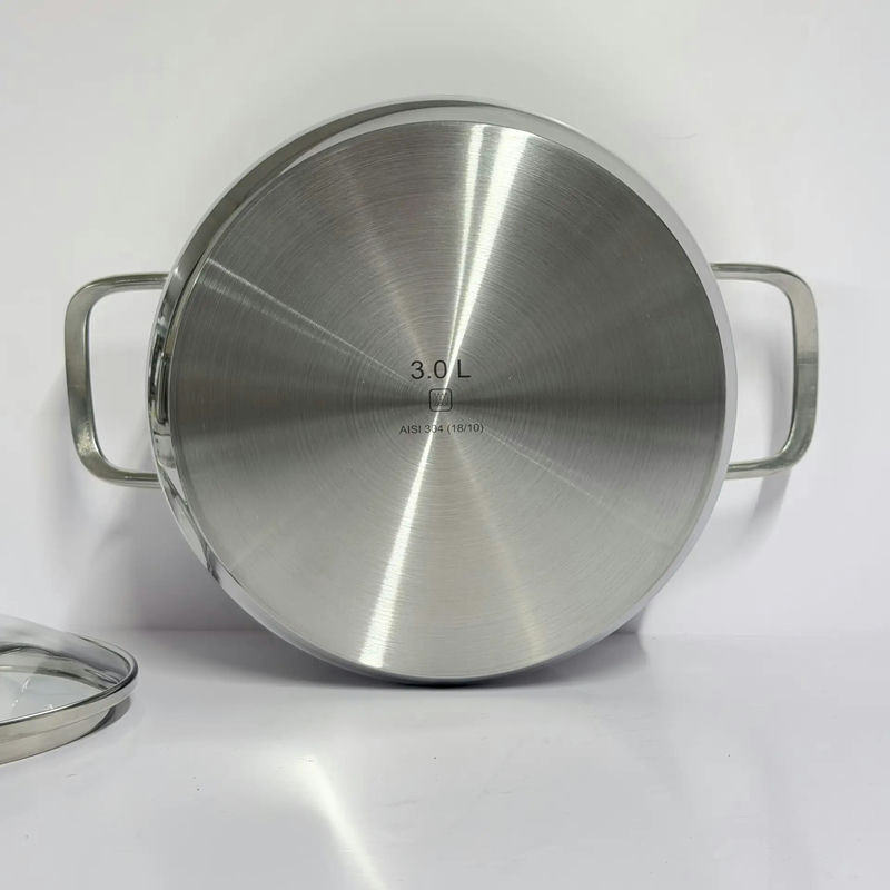 Кастрюля нерж 3л стекл/кр д20см (4шт) - U-CA3020G (SSS)