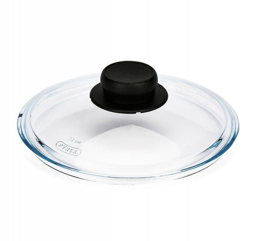 Крышка стеклянная 20см без обода пласт.руч Pyrex Classic Франция (8шт) - B20CL00