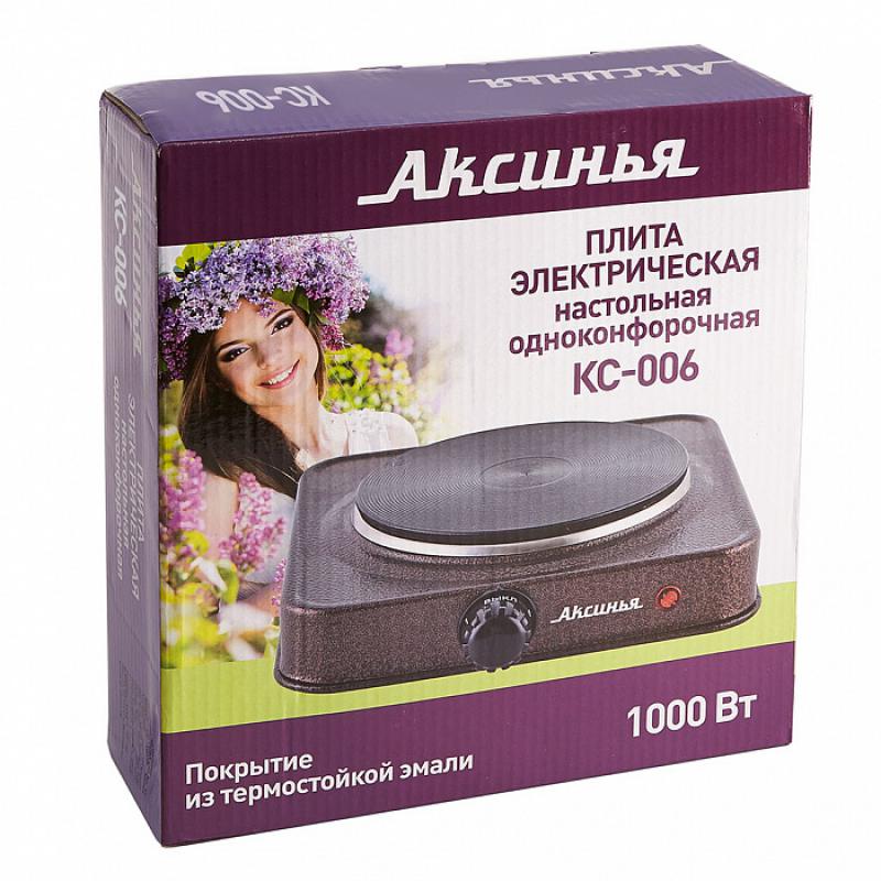 Плитка эл 1 конф диск 1000Вт коричневая (5шт) Аксинья КС-006