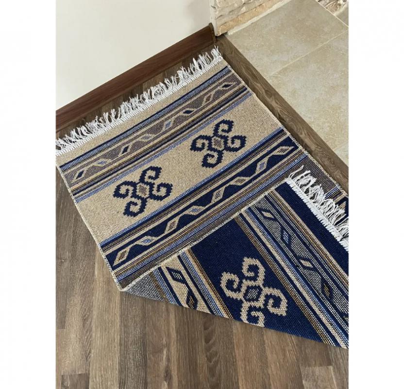 Коврик хлопковый 60*120см Kilim Usak UK10 синий Турция (1шт) - 6121002