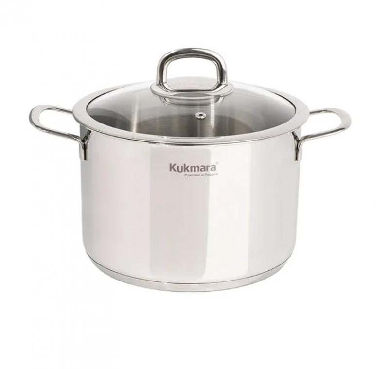 Кастрюля нерж 9л стекл/кр д28см (3шт) - U-CA9028G (SSS)