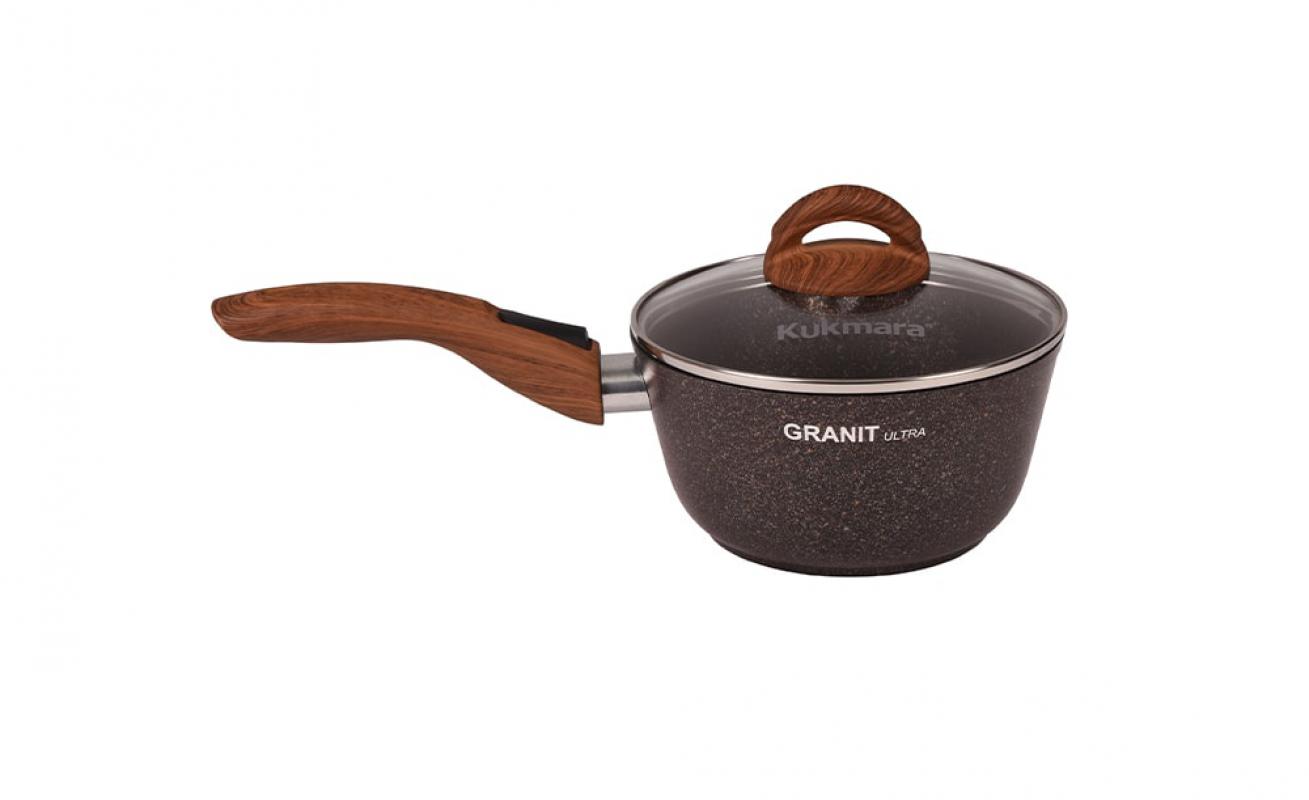 Ковш АП 1,5л с носик. съем.руч стекл/кр Гранит ультра красный (3шт) - кга0156а