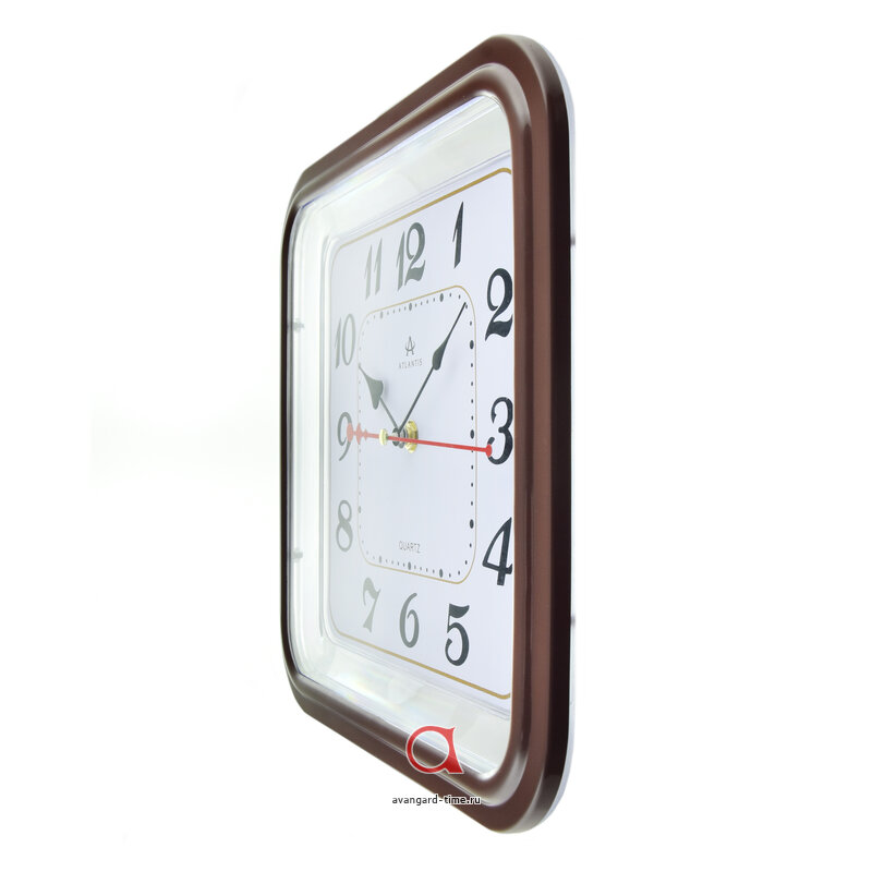 Часы настенные Atlantis квадрат 28х28см (1шт) - TLD-6132 brown**