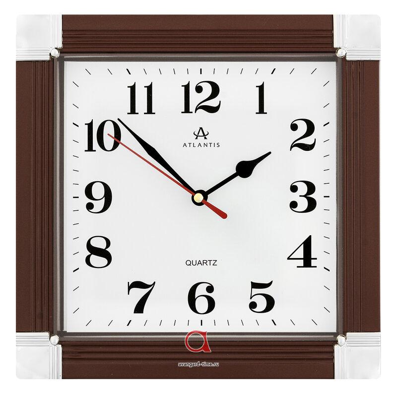 Часы настенные Atlantis квадрат 23х23см 696 brown**