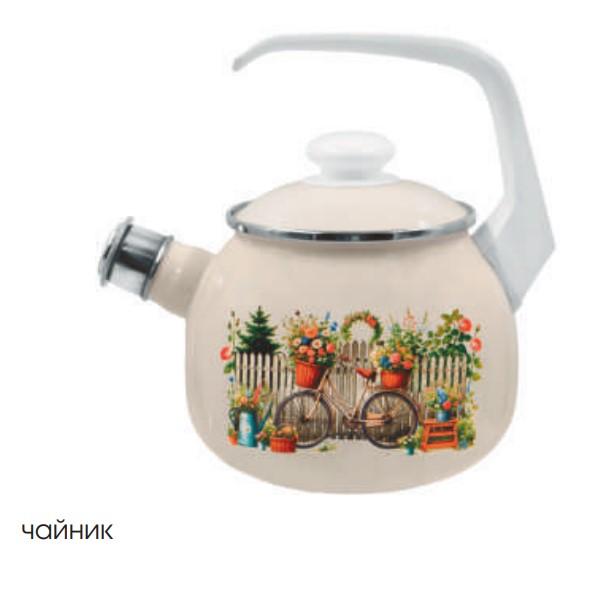 Чайник эмаль 2,5л со свист. с рис Романтика (4шт) - С2711/4АПЖм