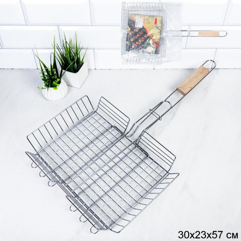 Решетка гриль глубокая 30*23*27см Хром RGX-3023 (24шт) - 756027