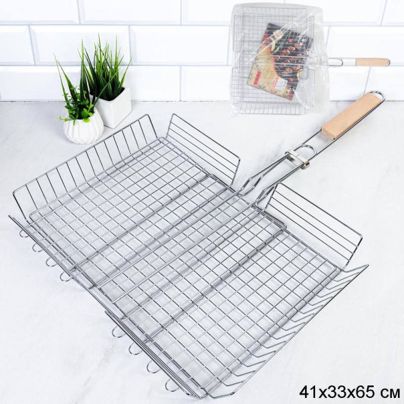 Решетка гриль глубокая 41*32*65см Хром RGX-4132 (20шт) - 756030