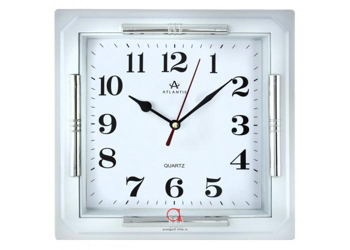 Часы настенные Atlantis квадрат 23х23см 697 white**
