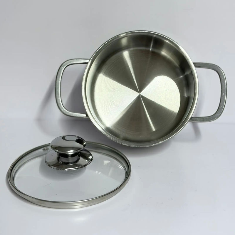 Кастрюля нерж 1,5л стекл/кр д16см (3шт) - U-CA1516G (SSS)