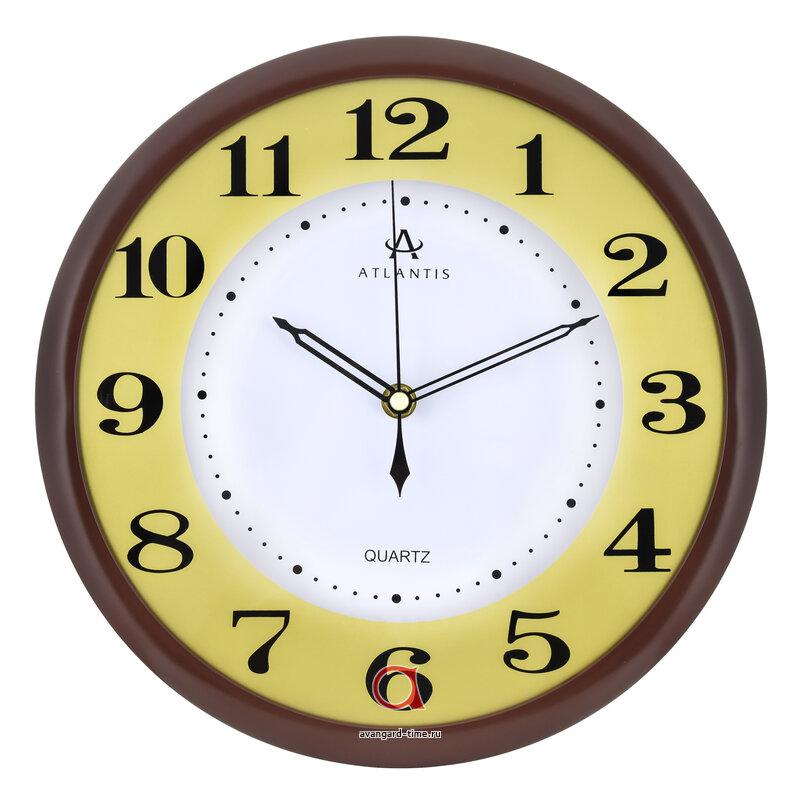 Часы настенные Atlantis круг 27см D764A brown**