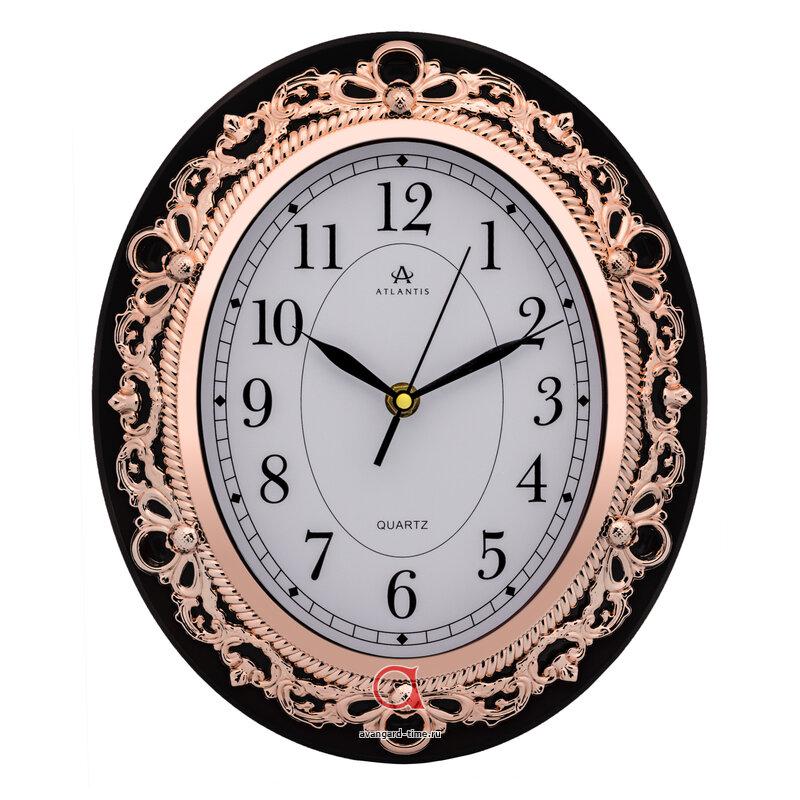 Часы настенные Atlantis овал 28,50х24,50см (20шт) - TLD-6932L black**