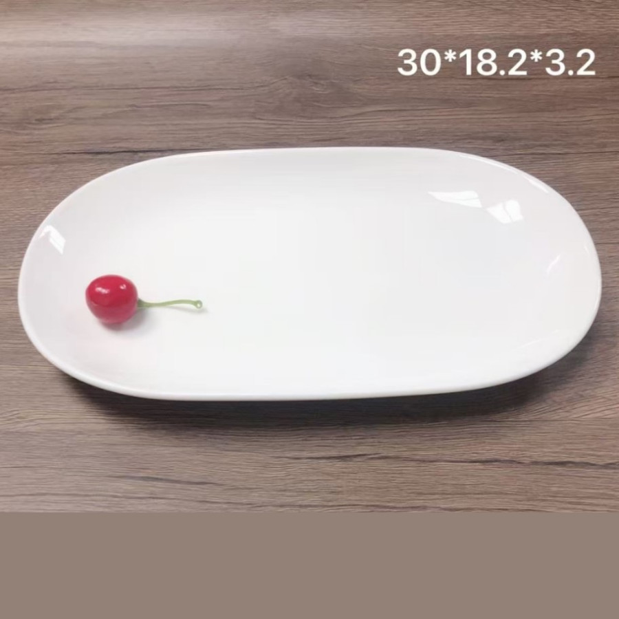 Блюдо фарфор 30*18*3см овал Белый G-1263 (21шт) - 755691