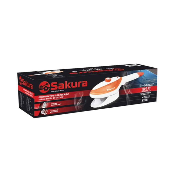 Отпариватель ручной 1200 Вт Sakura 120мл 3 режима (20шт) - SA-3921BW