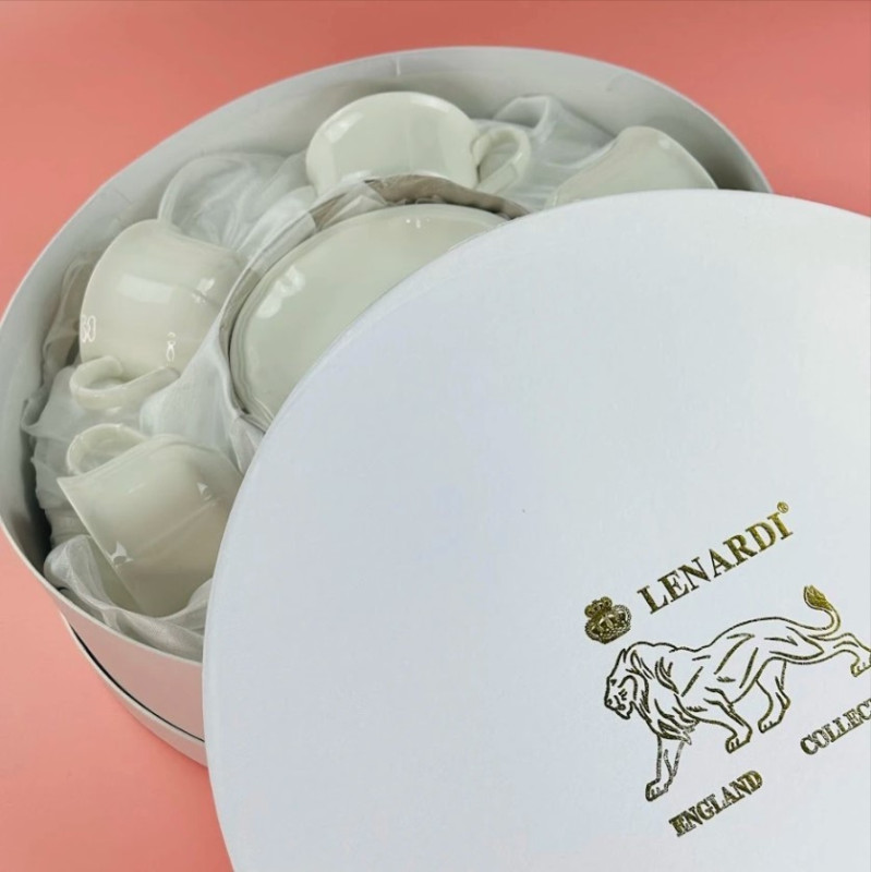 Сервиз чайный фарфор 12 пред 230мл Lenardi под/уп (4шт) - 305-123