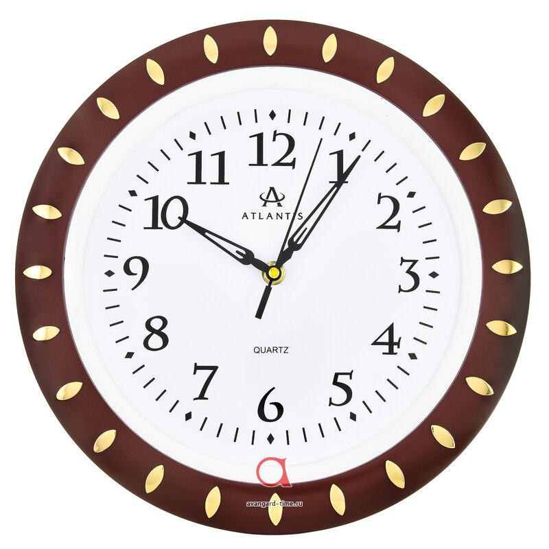Часы настенные Atlantis круг 29см GD-8520 brown**
