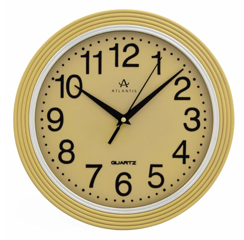 Часы настенные Atlantis круг 26,5см TLD-6086 gold**