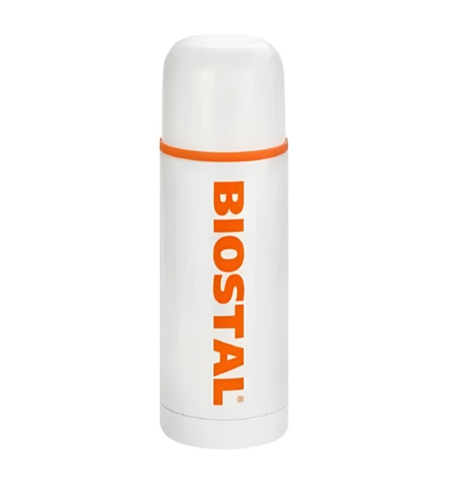 Термос 0,35л Biostal узкое горло с кноп. бел. (12шт) - 350C W NB