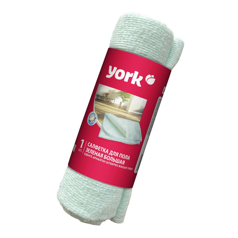 Салфетка д/пола 60*75см х/б 220г/м2 York бирюз. в рулоне (30шт) - 022270