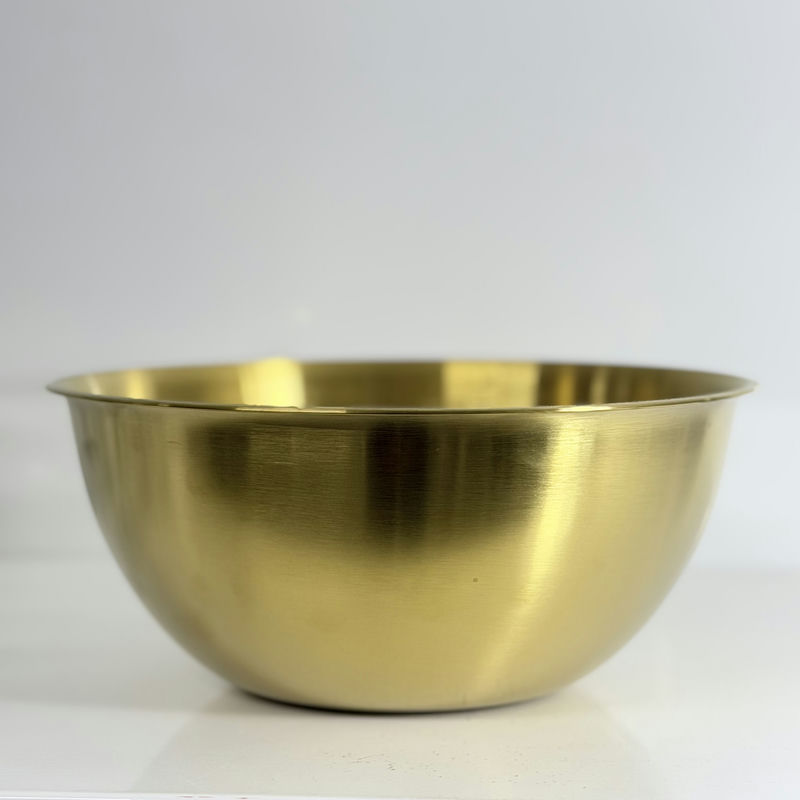 Миска-салатник нерж 25см золото (150шт) - XXL-007-4 НК