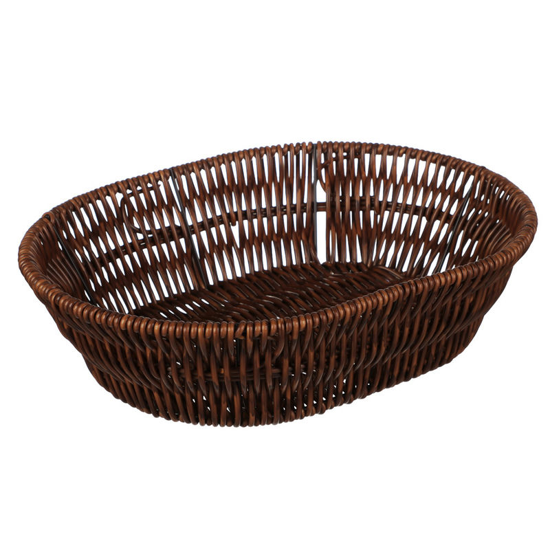 Корзинка плетеная д/фруктов 28*20,5см овальная коричн (100шт) - 827-144