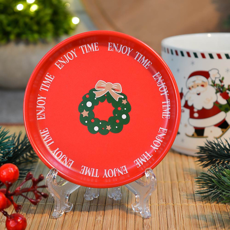 Кружка фарфор 400мл SANTA SKI Новогодняя (6шт) - DMM037 (в)
