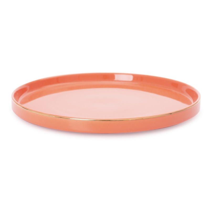 Тарелка десертная керамика 21см CORAL GOLD Коралловый Domenik (6шт) - DM3001 (в)