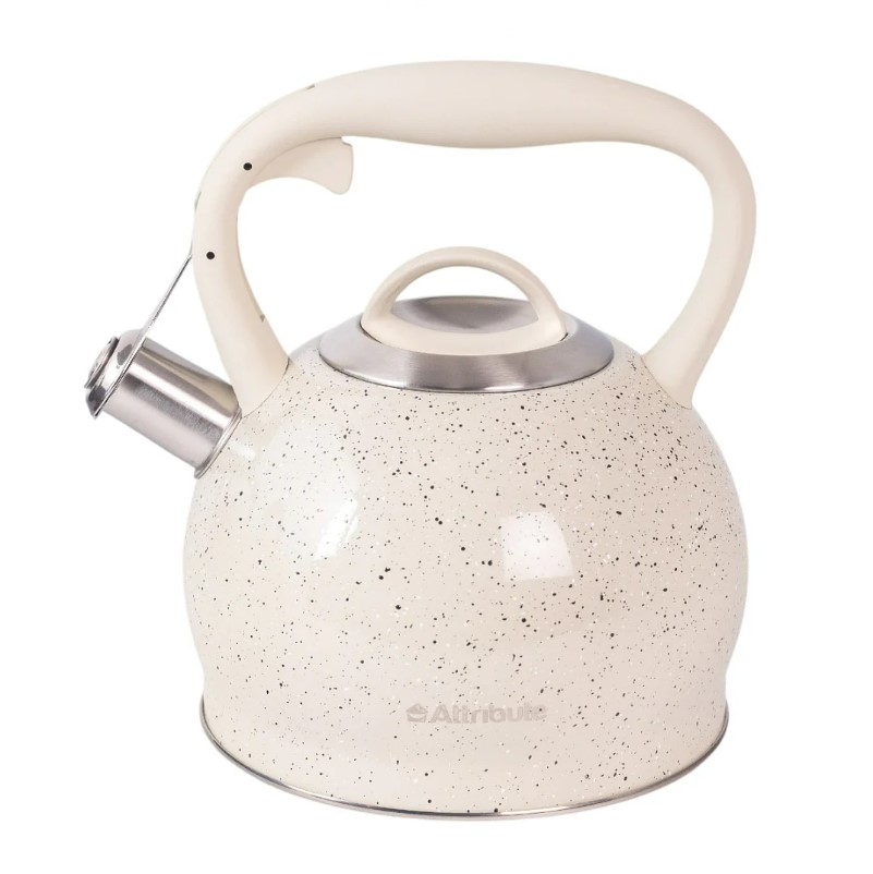 Чайник нерж 3л со свистком GRANITE Кремовый (6шт) - AKG003-CR (в)