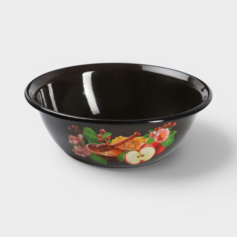 Миска эмаль 1л Яблочный десерт коричн. (20шт) - 40304-072/5 (705986)