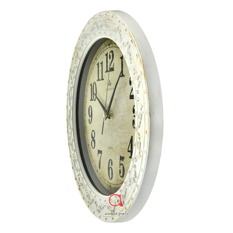 Часы настенные Atlantis круг 33см (1шт) - TLD-35007C white**
